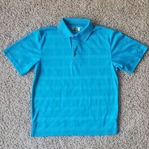 Mens Ben Hogan Turquoise Blue Polo Dress Shirt. Size Small.